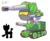 Size: 2000x1655 | Tagged: safe, artist:trackheadtherobopony, oc, oc only, oc:killdozer, oc:trackhead, original species, pony, robot, robot pony, wheelpone, cannon, silhouette, simple background, size comparison, solo, tank (vehicle), transparent background