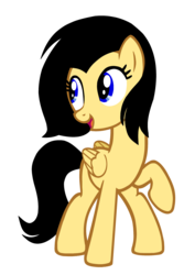 Size: 2250x3369 | Tagged: safe, oc, oc only, oc:middle sensitive, pegasus, pony, female, high res, mare, open mouth, raised hoof, simple background, transparent background, wings