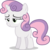 Size: 3344x3339 | Tagged: safe, alternate version, artist:tomfraggle, sweetie belle, pony, unicorn, g4, female, filly, high res, lidded eyes, simple background, smiling, solo, transparent background