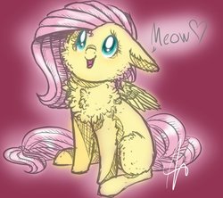 Size: 948x843 | Tagged: safe, artist:inspiration1413, fluttershy, pony, g4, behaving like a cat, chest fluff, cute, floppy ears, fluffershy, looking up, meow, shyabetes