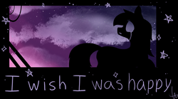 Size: 1000x555 | Tagged: safe, artist:inspiration1413, pony, cloud, crying, sad, silhouette