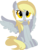 Size: 6190x8070 | Tagged: safe, artist:cyanlightning, derpy hooves, pegasus, pony, g4, .svg available, :p, absurd resolution, cute, dan vs fim, derp, derpabetes, derpy being derpy, disguise, ear fluff, fake eyes, female, mare, paper eyes, paper-thin disguise, silly, silly pony, simple background, sitting, solo, tongue out, transparent background, underp, vector