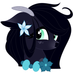 Size: 1000x1000 | Tagged: safe, artist:crystal-tranquility, oc, oc only, deer pony, original species, pony, bust, female, portrait, simple background, solo, transparent background