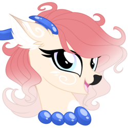Size: 1000x1000 | Tagged: safe, artist:crystal-tranquility, oc, oc only, oc:blue amber, deer pony, original species, bust, female, portrait, simple background, solo, transparent background
