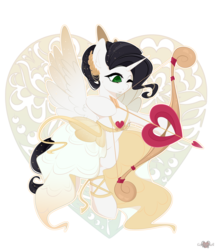 Size: 2853x3300 | Tagged: safe, alternate version, artist:xsatanielx, oc, oc only, oc:reinina hazard, alicorn, pony, rcf community, background removed, clothes, cupid, female, heart, high res, mare, simple background, solo, transparent background