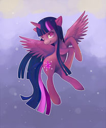 Size: 900x1080 | Tagged: safe, artist:rainbowchaserrr, twilight sparkle, alicorn, pony, g4, colored pupils, cute, female, heart eyes, solo, spread wings, twiabetes, twilight sparkle (alicorn), wingding eyes, wings