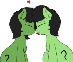 Size: 1272x1086 | Tagged: safe, artist:czaroslaw, oc, oc only, oc:filly anon, earth pony, pony, boop, chest fluff, cute, duality, ear fluff, eyes closed, female, filly, heart, noseboop, nuzzling, question mark, simple background, smiling, transparent background