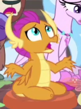 Size: 165x224 | Tagged: safe, screencap, silverstream, smolder, yona, g4, teacher of the month (episode), spoiler:interseason shorts, cropped, sitting, solo focus