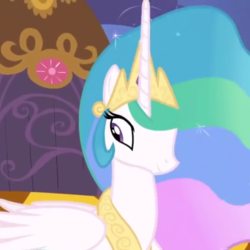 Size: 831x831 | Tagged: safe, screencap, princess celestia, alicorn, pony, g4, griffon the brush off, faic, female, looking at something, lying down, mare, special eyes