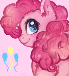 Size: 453x504 | Tagged: safe, artist:spicycheetoz, pinkie pie, earth pony, pony, g4, bust, female, portrait, solo