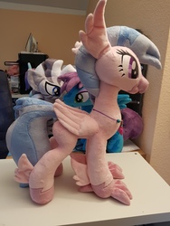 Size: 4032x3024 | Tagged: safe, artist:varonya, silverstream, zecora, classical hippogriff, hippogriff, g4, cute, diastreamies, irl, photo, plushie, solo focus