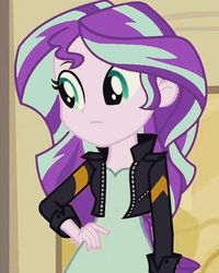 Size: 554x692 | Tagged: safe, edit, edited screencap, screencap, starlight glimmer, sunset shimmer, equestria girls, g4, fusion, recolor, solo, wrong eye color