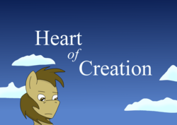 Size: 2480x1754 | Tagged: safe, oc, oc only, oc:chocolate chips, pony, comic:heart of creation, cloud, male, solo, stallion