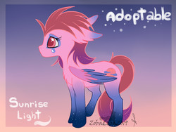 Size: 1024x768 | Tagged: safe, artist:zobaloba, oc, oc only, oc:pastel skies, pegasus, pony, adoptable, advertisement, advertising, auction, female, solo, your character here