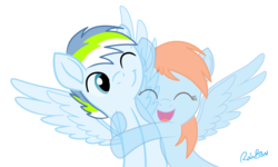 Size: 10000x6000 | Tagged: safe, oc, ghost, pegasus, pony, absurd resolution, cuddling, female, hug, male, mare, stallion