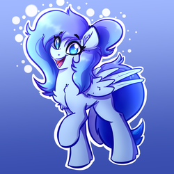 Size: 4000x4000 | Tagged: safe, artist:witchtaunter, oc, oc only, pegasus, pony, commission, happy, solo