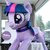 Size: 1600x1600 | Tagged: safe, artist:meplushyou, twilight sparkle, alicorn, pony, g4, collar, female, irl, life size, mare, photo, plushie, prone, smiling, solo, twilight sparkle (alicorn), watermark