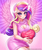 Size: 700x836 | Tagged: safe, artist:racoonsan, princess cadance, human, g4, abstract background, anime, blushing, boob window, breasts, cleavage, clothes, colored wings, cute, cutedance, eyelashes, eyeshadow, female, gradient wings, heart, heart eyes, heart pillow, heart shaped boob window, holiday, horn, horned humanization, humanized, keyhole turtleneck, long nails, looking at you, makeup, milf, pillow, praise the love, princess of love, reasonably sized breasts, smiling, solo, spread wings, sweater, turtleneck, valentine's day, wide hips, wingding eyes, winged humanization, wings