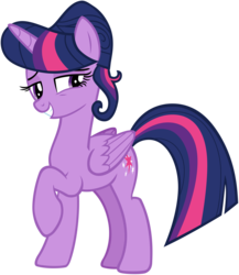 Size: 4985x5734 | Tagged: safe, artist:andoanimalia, twilight sparkle, alicorn, pony, make new friends but keep discord, absurd resolution, alternate hairstyle, female, grin, mare, simple background, smiling, solo, transparent background, twilight sparkle (alicorn), vector