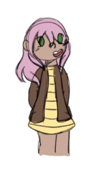 Size: 1500x2668 | Tagged: safe, artist:drama_pony, oc, oc only, human, female, humanized, humanized oc, offspring, parent:fluttershy, parent:hoops, parents:hoopshy, solo