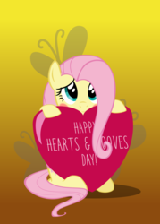 Size: 4587x6398 | Tagged: safe, artist:ace play, fluttershy, pony, g4, absurd resolution, blushing, cute, female, heart, hearts and hooves day, shyabetes, solo, vector