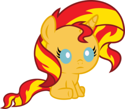 Size: 916x800 | Tagged: safe, artist:seahawk270, part of a set, sunset shimmer, pony, unicorn, g4, baby, baby pony, babyset shimmer, cute, female, shimmerbetes, simple background, solo, transparent background, weapons-grade cute