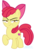 Size: 9000x13101 | Tagged: safe, artist:kuren247, apple bloom, earth pony, pony, g4, absurd resolution, female, filly, glare, looking at you, raised hoof, show accurate, simple background, sneer, solo, transparent background, vector, watermark