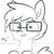 Size: 1650x1650 | Tagged: safe, artist:tjpones, oc, oc only, oc:tjpones, earth pony, pony, 2019, climate change, dialogue, ear fluff, freezing, frozen, glasses, grayscale, grin, hypothermia, ice, lineart, male, monochrome, ok, polar vortex, simple background, smiling, snow, solo, stallion, this is fine, white background, wide eyes