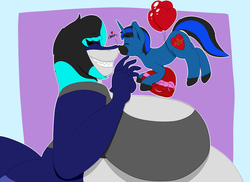 Size: 4400x3200 | Tagged: safe, artist:charlyc1995, oc, oc only, oc:dr meem, oc:shara, shark, anthro, anthro oc, balloon, belly, big belly, big breasts, boop, breasts, chubby, cute, fat, female, holiday, huge belly, huge breasts, impossibly large breasts, male, valentine's day