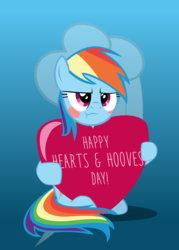 Size: 4587x6398 | Tagged: safe, artist:ace play, rainbow dash, pony, g4, :t, absurd resolution, blushing, cute, female, grumpy, grumpy dash, heart, hearts and hooves day, madorable, rainbow dash is not amused, solo, tsunderainbow, tsundere, unamused, vector