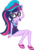 Size: 3000x4390 | Tagged: safe, artist:cloudy glow, artist:sugar-loop, sci-twi, twilight sparkle, equestria girls, equestria girls specials, g4, my little pony equestria girls: better together, my little pony equestria girls: forgotten friendship, .ai available, attached skirt, blue swimsuit, bow swimsuit, captain hat, clothes, cute, feet, female, flip-flops, geode of telekinesis, glasses, hat, high res, magical geodes, one-piece swimsuit, ponytail, sandals, sci-twi swimsuit, simple background, sitting, skirt, sleeveless, solo, striped swimsuit, swimsuit, transparent background, tricolor swimsuit, twiabetes, vector