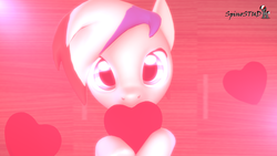 Size: 1920x1080 | Tagged: safe, artist:spinostud, oc, oc only, oc:spino, pony, 3d, heart, hearts and hooves day, looking at you, source filmmaker