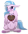 Size: 811x1000 | Tagged: safe, artist:littlehybridshila, silverstream, classical hippogriff, hippogriff, g4, blushing, chocolate, cute, diastreamies, female, food, holiday, looking at you, signature, simple background, sitting, solo, transparent background, valentine's day