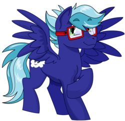 Size: 1030x998 | Tagged: safe, artist:dbkit, oc, oc only, oc:gusty gale, pegasus, pony, commission, glasses, male, simple background, solo, stallion, transparent background