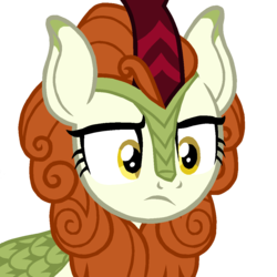 Size: 1080x1080 | Tagged: safe, artist:nightshadowmlp, autumn blaze, kirin, g4, sounds of silence, clip art, cropped, female, ms paint, show accurate, simple background, solo, transparent background