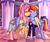 Size: 1200x1000 | Tagged: safe, artist:cinnamonsparx, fluttershy, rainbow dash, pony, g4, blushing, chest fluff, clothes, dress, female, hug, lesbian, ship:flutterdash, shipping, suit, winghug