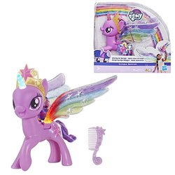 Size: 500x500 | Tagged: safe, twilight sparkle, alicorn, pony, g4, official, big crown thingy, colored wings, electronic toy, female, irl, jewelry, multicolored wings, photo, rainbow wings, regalia, toy, twilight sparkle (alicorn), wing bling, wings