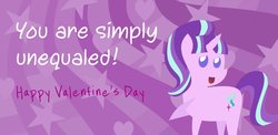 Size: 641x312 | Tagged: safe, artist:pacificgreen, starlight glimmer, pony, unicorn, g4, female, holiday, pointy ponies, s5 starlight, solo, valentine, valentine's day