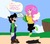 Size: 1059x922 | Tagged: safe, artist:zer0cute, fluttershy, human, equestria girls, g4, blushing, cap, clothes, crossover, crossover shipping, female, green hat, hairpin, hat, holding, humanized, looking at each other, luigi, luigi's hat, male, nintendo, overalls, pegasus wings, ship:luigishy, shipping, shirt, shoes, straight, super mario, sweater, sweatershy, undershirt, winged humanization, wings