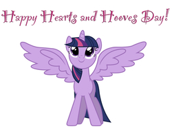 Size: 1024x768 | Tagged: safe, twilight sparkle, alicorn, pony, g4, female, hearts and hooves day, holiday, mare, simple background, text, twilight sparkle (alicorn), valentine's day, white background