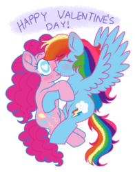 Size: 1228x1566 | Tagged: safe, artist:unoriginai, pinkie pie, rainbow dash, earth pony, pegasus, pony, g4, boop, cute, female, heart eyes, hearts and hooves day, holiday, kissing, lesbian, mare, noseboop, ship:pinkiedash, shipping, simple background, text, transparent background, valentine's day, wingding eyes