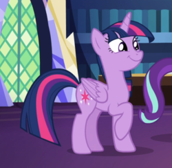 Size: 702x682 | Tagged: safe, screencap, twilight sparkle, alicorn, pony, g4, uncommon bond, cropped, cute, female, raised hoof, twiabetes, twilight sparkle (alicorn)