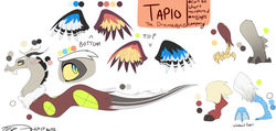 Size: 1024x488 | Tagged: safe, artist:artistofthegeeks, oc, oc only, oc:tapio, draconequus, eye, eyes, horns, reference sheet, simple background, sketch, solo, white background, wings