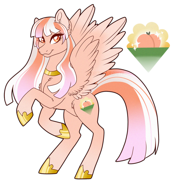 1962608 artist lemonkaiju female magical lesbian spawn mare oc oc only oc peach blossom sunrise offspring parent fluttershy parent princess celestia parents flutterlestia pegasus pony rearing safe simple background solo transparent derpibooru