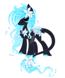 Size: 1600x1920 | Tagged: safe, artist:crystal-tranquility, oc, oc only, oc:sapphire mirage, original species, pond pony, pony, deviantart watermark, female, mare, obtrusive watermark, simple background, solo, transparent background, watermark
