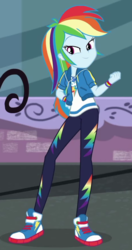 Size: 465x881 | Tagged: safe, screencap, rainbow dash, equestria girls, equestria girls series, g4, street chic, spoiler:eqg series (season 2), converse, cropped, earbuds, female, shoes, sneakers, solo