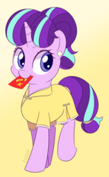 Size: 2000x3237 | Tagged: safe, artist:esfelt, starlight glimmer, pony, unicorn, g4, chinese new year, clothes, cute, female, glimmerbetes, gradient background, high res, mare, red envelope, solo, year of the pig