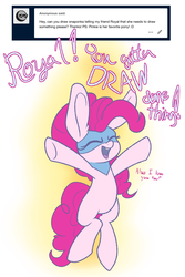 Size: 1200x1800 | Tagged: safe, artist:heir-of-rick, pinkie pie, earth pony, pony, g4, ask, chalkzone, dialogue, eyes closed, female, mare, mask, motivational, snaponka, snappy pie, solo, tumblr