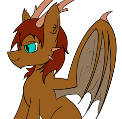 Size: 1280x1251 | Tagged: safe, artist:ashtoncantstop, oc, oc only, oc:arveia, dracony, hybrid, fangs, horns, simple background, spikes, transparent background
