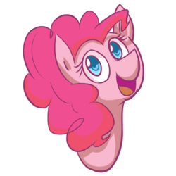 Size: 1280x1280 | Tagged: safe, artist:gintoki23, pinkie pie, earth pony, pony, g4, bust, cute, diapinkes, female, open mouth, portrait, simple background, solo, transparent background